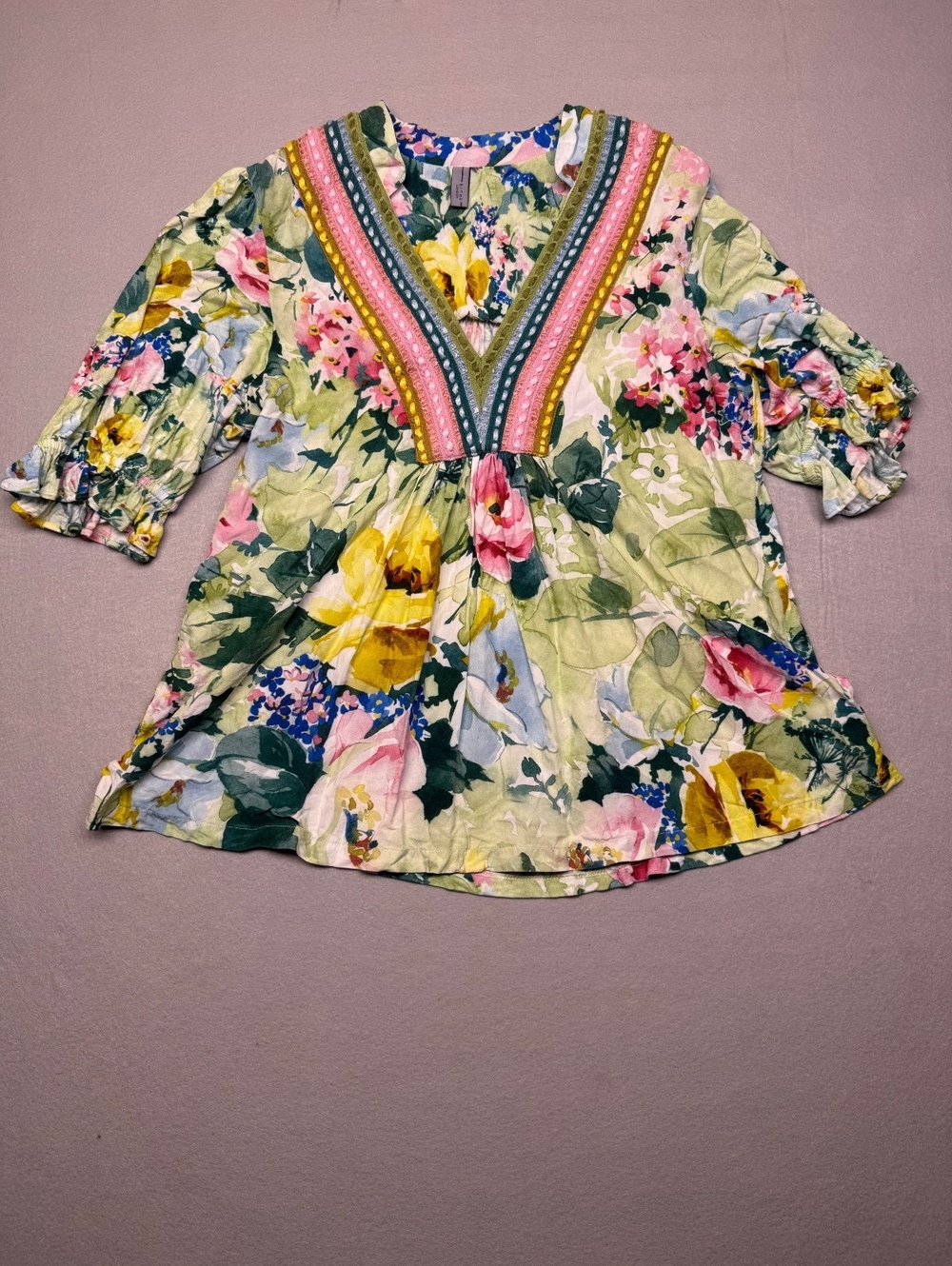 Anthropologie Blank London Stephanie Floral Blouse M